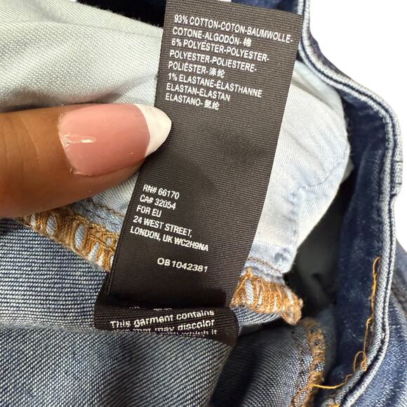 Free People CRVY Mercury Zip Jeans Harper Blue Size 27 Moto Y2K StreetwearDenim - Picture 9 of 15